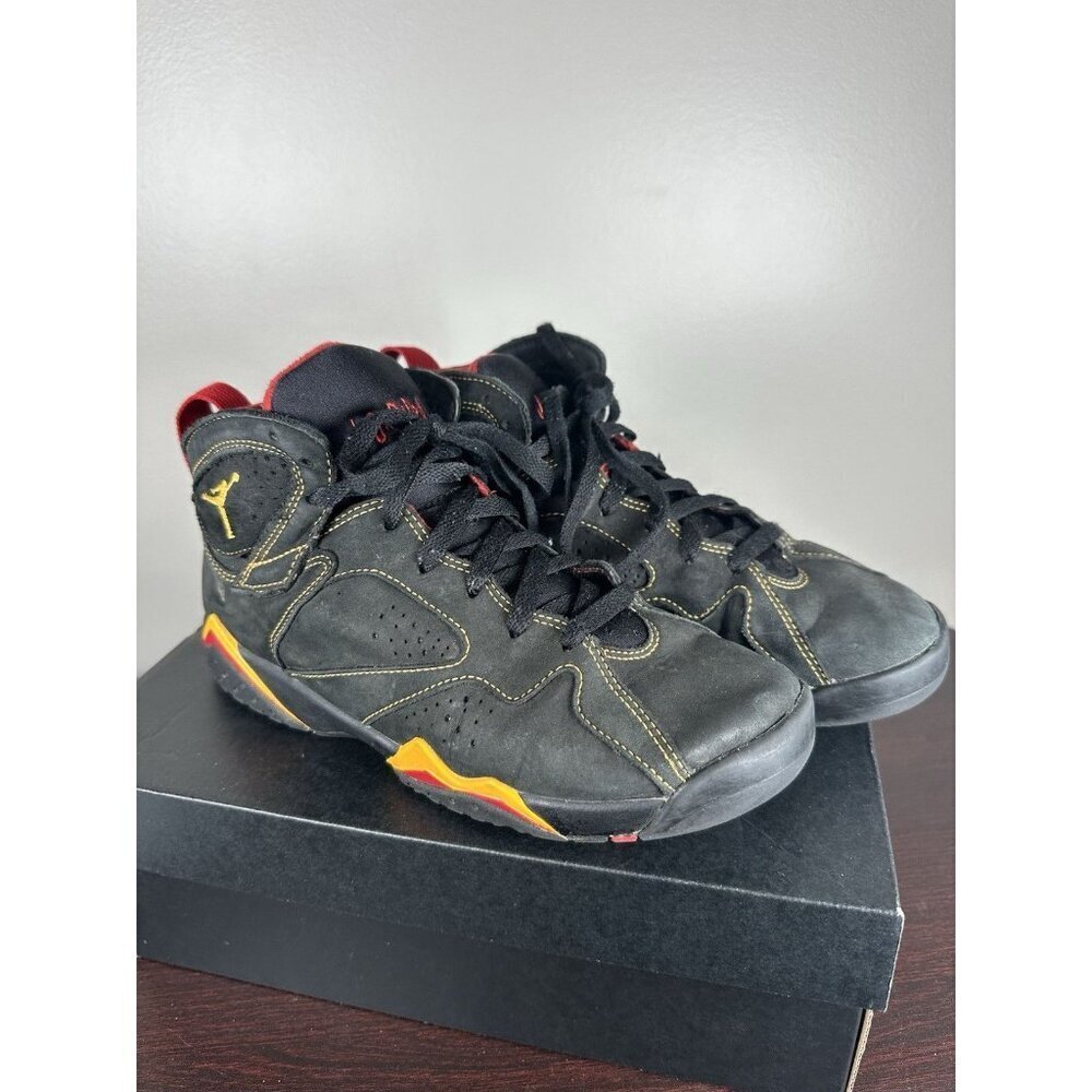 Nike Air Jordan 7 Retro Citrus Size 7 Youth Black Red Orange OG 2022
